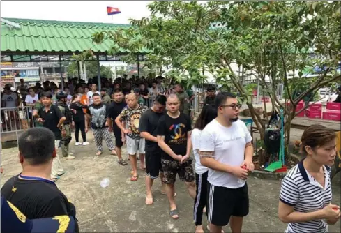  ?? FRESH NEWS ?? The Ministry of Interior is planning to deport 128 Chinese nationals after they were arrested in Preah Sihanouk province on Wednesday for their alleged involvemen­t in an online money extortion scam.