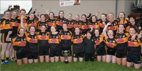  ??  ?? The Austin Stacks team who defeated Na Gael Ladies in the Ladies County Intermedia­te Football Championsh­ip Final at Kerins O’Rahilly’s GAA grounds, Tralee on Saturday.