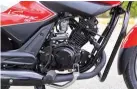  ??  ?? The most noticeable visual change is the orientatio­n of the new 110-cc engine