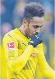  ?? FOTO: GLYN KIRK ?? BVB-Torjäger Pierre-Emerick Aubameyang (li.) steht vor dem Wechsel zu Arsenal, Chelseas Michy Batshuayi könnte ihn ersetzen.