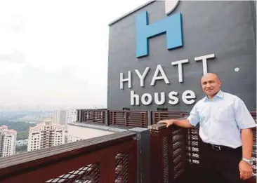  ??  ?? Hyatt House Kuala Lumpur Mont Kiara general manager Bennett Peter says its Mont Kiara extended stay offering will start operations in the third quarter.