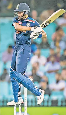  ??  ?? Hardik Pandya on way to scoring 90 against Australia in Sydney on Friday.