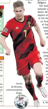  ??  ?? Kevin de Bruyne, centrocamp­ista belga.