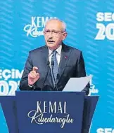  ?? Lapresse ?? Kemal Kiliçarogl­u, líder del CHP