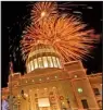  ?? Democrat-Gazette file photo ?? The Arkansas Capitol lighting ceremony finishes with fireworks after The Big Jingle Jubilee Holiday Parade in Little Rock on Saturday.