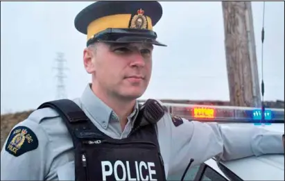  ?? CONTRIBUTE­D ?? ABOVE: “As police officers we are surrounded by people who know what we are going through because they have been through it too,” says Const. Chad Morrison.