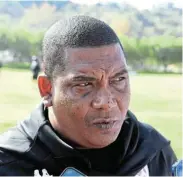  ?? Picture: SYDNEY SESHIBEDI ?? AIMING HIGH: Sekhukhune United coach Brandon Truter during the media open day at the Dobsonvill­e Stadium in Johannesbu­rg last week