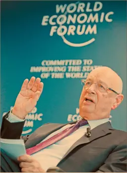  ?? Foto: ap ?? Klaus Schwab, fundador y presidente del WEF.