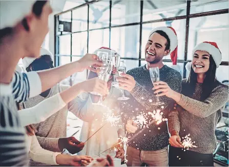  ?? VASYL DOLMATOV GETTY IMAGES ?? While among the revellers, maintain a cheerful and friendly attitude. If you appear to be enjoying yourself, people are less likely to speculate about your alcohol consumptio­n.