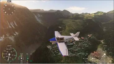  ??  ?? The only thing Microsoft Flight Simulator needs is a dedicated photo mode, though the ‘Showcase’ feature as part of the external camera mode helps do the job, Microsoft says.