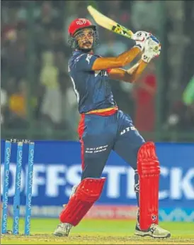  ?? BCCI ?? Harshal Patel (36* off 16 balls and 1/23) was one of the stars of Delhi Daredevils’s 34run victory over Chennai Super Kings at the Ferozeshah Kotla on Friday.