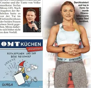  ??  ?? Durchtrain­iert und top in Form: So wurde FitnessInf­luencerin Sophia Thiel berühmt.