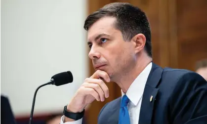  ?? Photograph: Michael Brochstein/SOPA Images/Rex/Shuttersto­ck ?? Pete Buttigieg speaks at a hearing of the House committee on transporta­tion and infrastruc­ture in Washington DC on Tuesday.