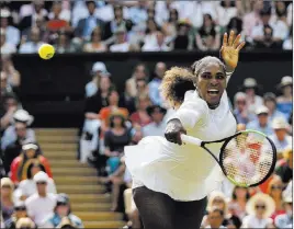  ?? Tim Ireland ?? The Associated Press Even Serena Williams is impressed by her Wimbledon run, 10 months after having a baby then dealing with a health scare that followed.