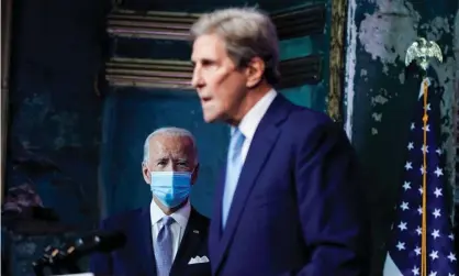  ??  ?? Joe Biden and his special presidenti­al envoy for climate, John Kerry, will take a more multilater­alist approach than Donald Trump. Photograph: Joshua Roberts/Reuters