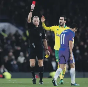  ?? Reuters ?? Chelsea midfielder Pedro was red-carded in the FA Cup match against Norwich City as well as against Arsenal in the Community Shield. Three of Chelsea’s seven red cards in the past eight months have come against Arsenal