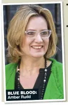  ??  ?? BLUE BLOOD: Amber Rudd