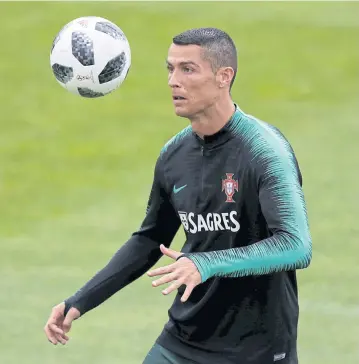  ?? REUTERS ?? Portugal’s Cristiano Ronaldo during a training session ahead of the World Cup.