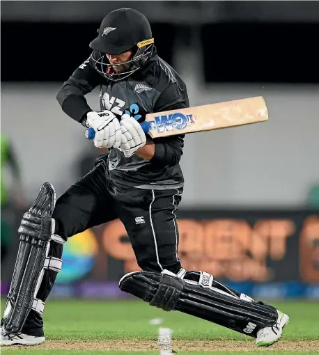 ?? GETTY IMAGES ?? Devon Conway was in the runs again for New Zealand against Pakistan in Napier on Tuesday but his 63 could not prevent a win for the tourists, inset, celebratin­g the wicket of Kane Williamson.