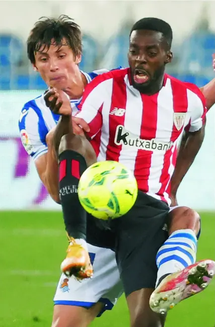  ?? EFE ?? Iñaki Williams volverá a ser la gran baza ofensiva del Athletic ante el Barça