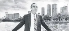  ??  ?? John Cain during a cruise on the Yarra River in the late 1980s.