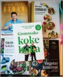  ??  ?? Anmelderen har testet fem vegetarkok­ebøker. Grønnsaksk­okeboka er hennes favoritt.