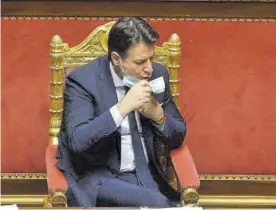  ?? CAROFEI MISTRULLI / EFE ?? El primer ministro de Italia, Giuseppe Conte, en el Parlamento.