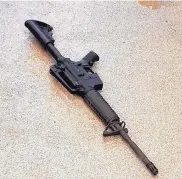  ?? METRO NASHVILLE POLICE DEPARTMENT/ASSOCIATED PRESS ?? The rifle used in the deadly shooting at a Waffle House on Sunday in the Antioch neighborho­od of Nashville.