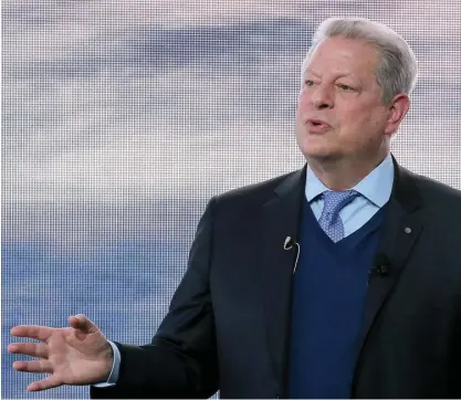  ?? AP ?? Former US vice president Al Gore, winner of the 2015 Lifetime Achievemen­t award