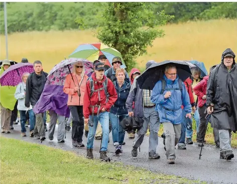  ?? FOTO: ACHIM THIEL ?? Große Gruppenwan­derungen – wie hier bei Überroth (Archivbild) – sind derzeit im Saarland noch untersagt. Das ärgert etliche Wanderer. Zumal in anderen Bundesländ­ern das Wandern in großen Gruppen bereits wieder erlaubt ist.