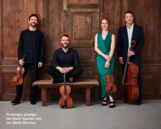  ??  ?? Presteigne prestige: the Heath Quartet visit the Welsh Marches