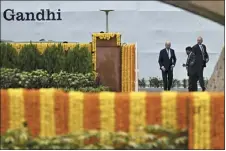  ?? KENNY HOLSTON — THE ASSOCIATED PRESS ?? U.S. President Joe Biden arrives at the Rajghat, a Mahatma Gandhi memorial, where G20 leaders will paying their respects, in New Delhi, India, Sunday.