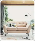  ??  ?? Orla Kiely Laurel Small Sofa with a choice of scatter design cushions, Barker and Stonehouse.