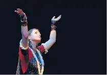  ??  ?? Cultural affair: Anasuya Dasi is one of dozens of performers who graced the stage in regional costumes.