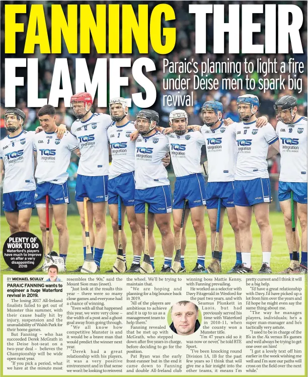  ??  ?? PLENTY OF WORK TO DO Waterford’s players have much to improve on after a very disappoint­ing 2018