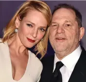  ??  ?? Claims: With Harvey Weinstein in 2016