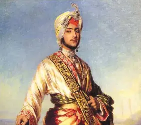  ?? ?? A portrait of Duleep Singh, the last Maharaja of the Punjab, painted during his exile in England in 1854, five years after his defeat.