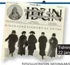  ??  ?? Tidningen Idun, 22 januari 1922.