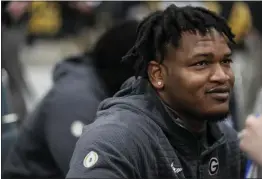  ?? MARCIO JOSE SANCHEZ — THE ASSOCIATED PRESS, FILE ?? Georgia defensive lineman Jalen Carter, projected as one of the top players in next month's NFL draft, has been charged with reckless driving and racing in conjunctio­n with the crash that killed offensive lineman Devin Willock and a recruiting staff member.