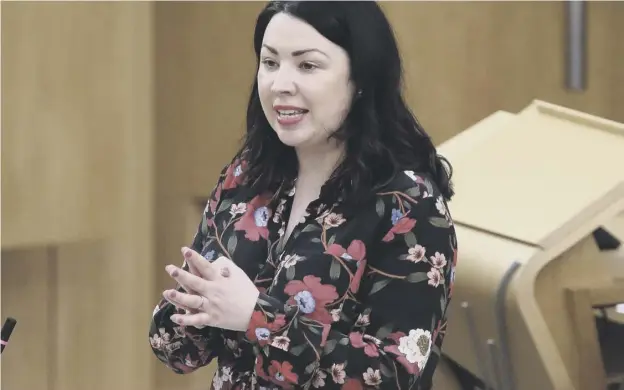  ??  ?? 0 Monica Lennon said that Labour needs to show Scots it can ‘do politics differentl­y’ - insisting the party can no longer rely on ‘party grandees getting wheeled out’