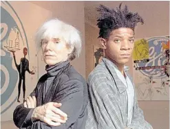  ?? ?? Warhol y Jean-Michel Basquiat colaboraro­n durante 1984 y 1985 y produjeron casi doscientas obras conjuntas.