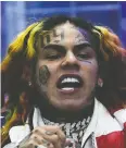  ??  ?? Rapper Tekashi 6ix9ine