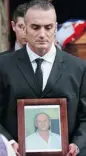  ?? BOB EDME/THE ASSOCIATED PRESS ?? A mourner remembers French victim Yann Desjeux. in Bayonne, southweste­rn France, Thursday.