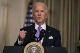  ?? Evan Vucci/Associated Press ?? President Joe Biden delivers remarks on racial equity on Jan. 26 at the White House.