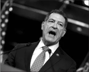  ?? J. SCOTT APPLEWHITE / ASSOCIATED PRESS ?? House Homeland Security Chair Mark Green, R-tenn., talks about the House impeachmen­t of Homeland Security Secretary Alejandro Mayorkas, during a news conference Feb. 14 at the Capitol.