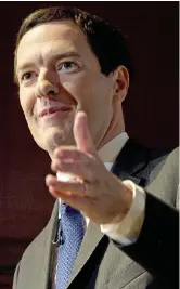  ??  ?? REASSURANC­E: Mr Osborne yesterday