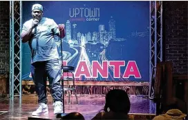  ?? RODNEY HO / RHO@AJC.COM ?? Nard Holston hosts Sunday nights at Uptown Comedy Corner, which recently moved from Atlanta to a more spacious location in Hapeville.