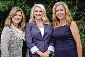  ?? TONIA DAVIS / Staff ?? Suzanne Ross, Samantha Lusk and Kelli Ross, real estate agents with Samantha Lusk and Associates Reality, Inc.