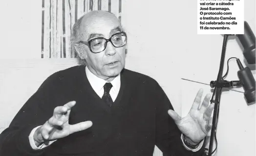  ??  ?? A Universida­de de Sófia, na Bulgária, vai criar a cátedra José Saramago. O protocolo com o Instituto Camões foi celebrado no dia 11 de novembro.