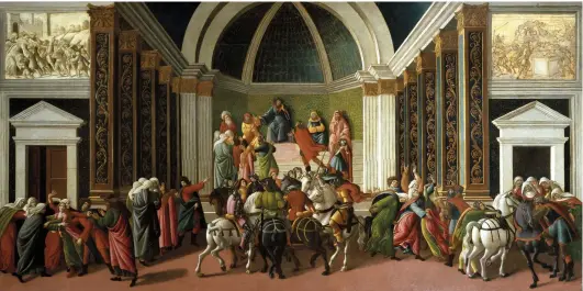  ??  ?? 3. The History of Virginia the Roman, c. 1500,
Sandro Botticelli (c. 1445–1510), tempera and gold on panel, 83.3 × 165.5cm. Accademia Carrara, Bergamo